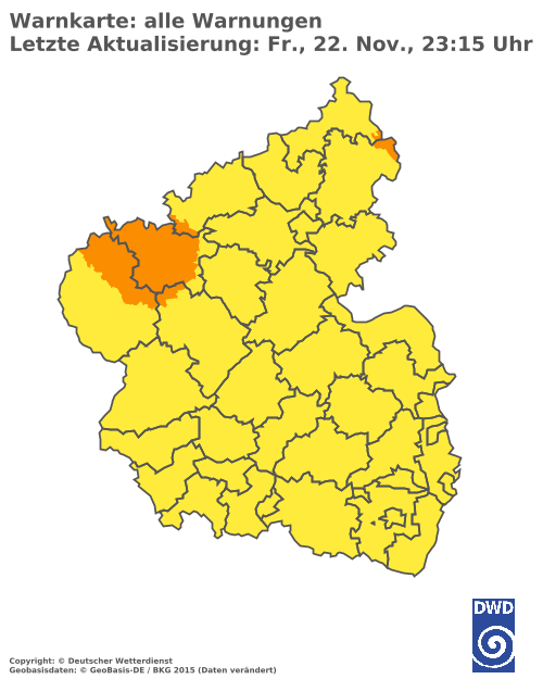 Aktuelle Unwetterwarnungen für Rheinland-Pfalz