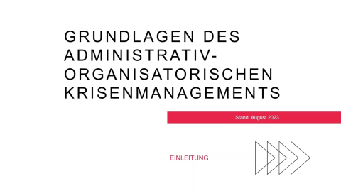Grundlagen des administrativ-organisatorischen Krisenmanagements - 1. Einleitung